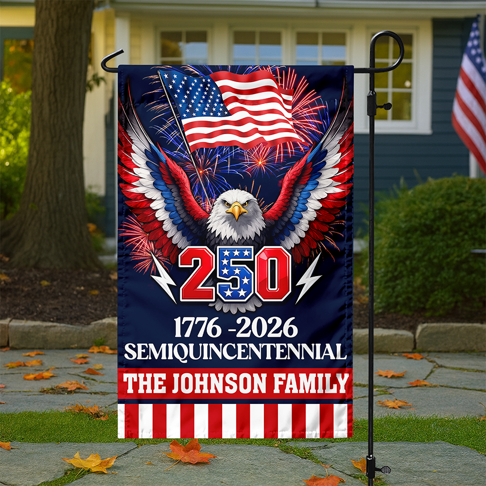 Custom Family Name Flag 250 Years America Garden Flag CH07 910626