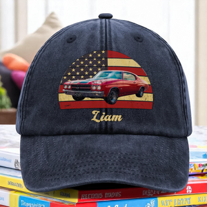 Custom Photo Vintage Retro Car Washed Denim Baseball Cap HA75 892552