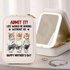 Custom Cute Pet Face Admit It Life Would Be Boring Without Me Makeup Box With LED LM32 893321