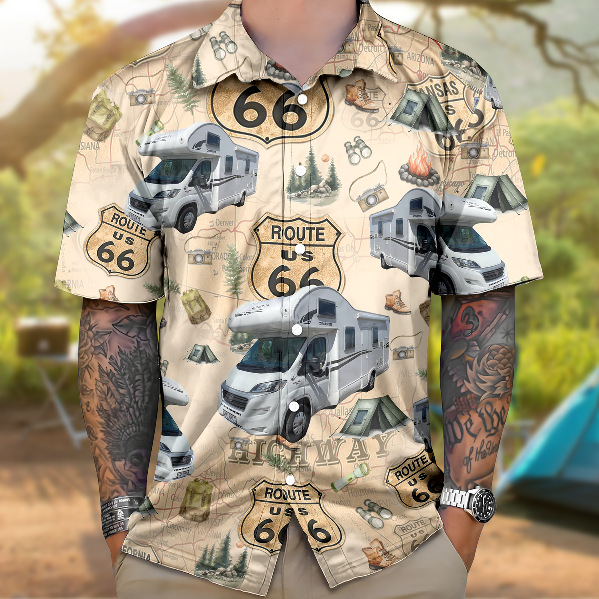Custom Camping Car Photo Hawaiian Shirt TH10 892737