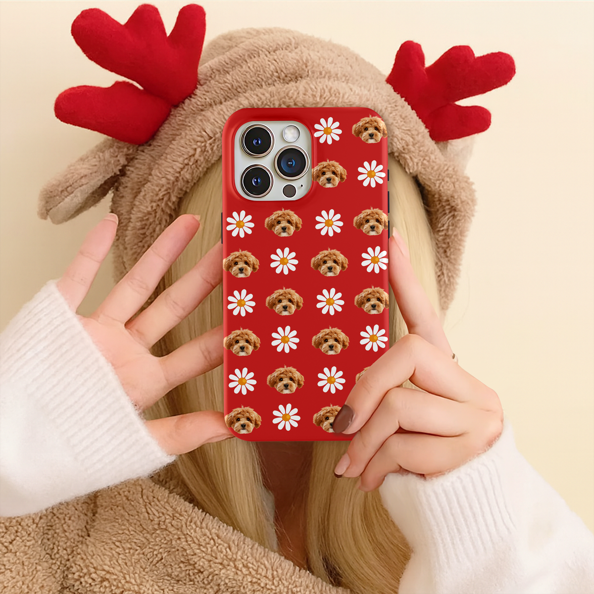 Custom Pet Face Photo With Icon Phone Case Gift For Dog And Cat Lover LM32 895331