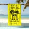 Custom Name Tropical Palm Tree Beach Towel – Personalized Birthday Gift, Summer Vacation Towel LM32 899669