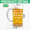 Custom Photo Great Job Dad We Turned Out Awesome Thank You! Print Glass Beer Mug HO82 893676