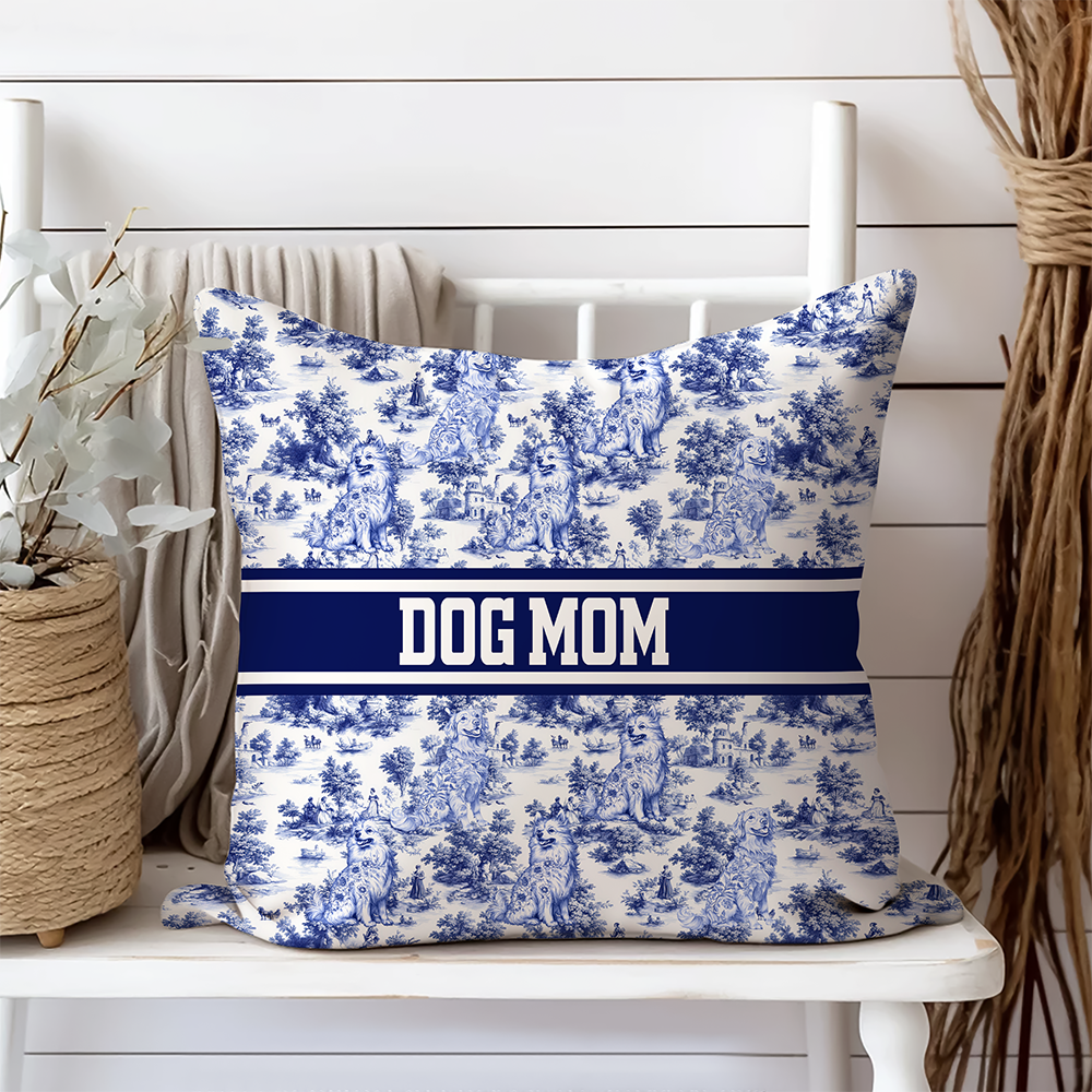 Personalized Dog Toile De Jouy Pillow Gift For Dog Lovers HO82 894198