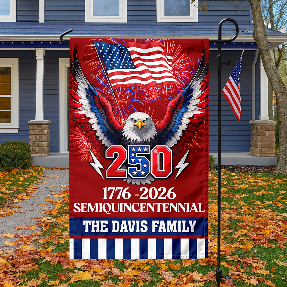 Custom Family Name Flag 250 Years America Garden Flag CH07 910626