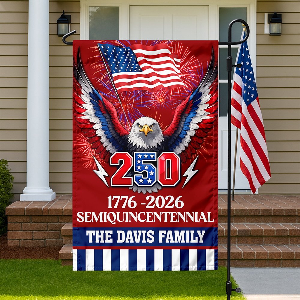 Custom Family Name Flag 250 Years America Garden Flag CH07 910626