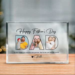 Custom Photo Happy Father's Day Acrylic Block Plaque, Unique Keepsake HO82 894014