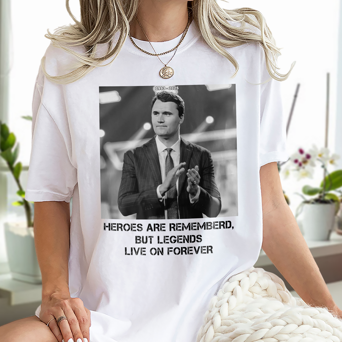 Pray For Charlie Kirk - Legends Live On Forever Bright Shirt LM32 65401