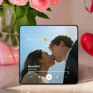 Custom Couple Photo Fridge Magnet - Personalized Spotify Plaque Song, Keepsake Gift, Valentine Gift for Lover LM32 897487