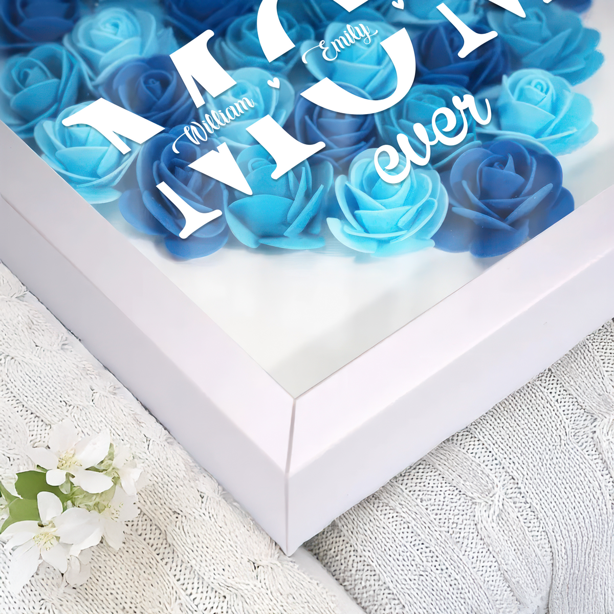 Best Mom Ever Personalized Flower Shadow Box Mother's Day Gift CH07 895464