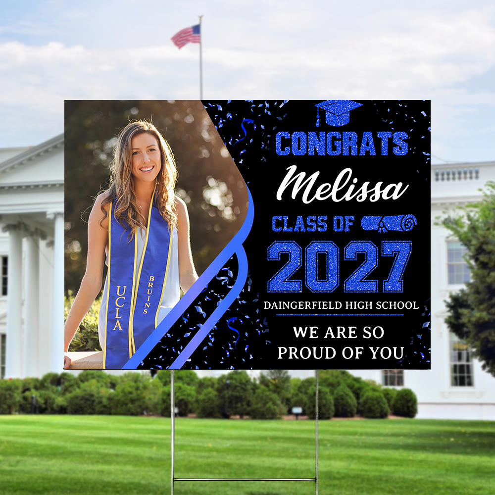 Custom Photo Class of 2025 Personalized Yard Sign Graduation Party Decor CH07 895432