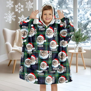 Custom Photo Name Cat Hoodie Blanket For Dog Lovers HA75 898372