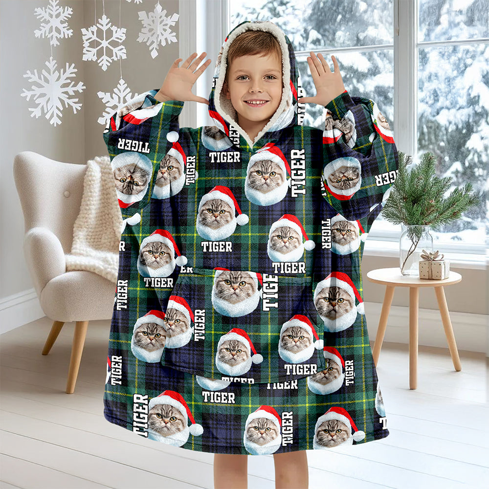 Custom Photo Name Cat Hoodie Blanket For Dog Lovers HA75 898372