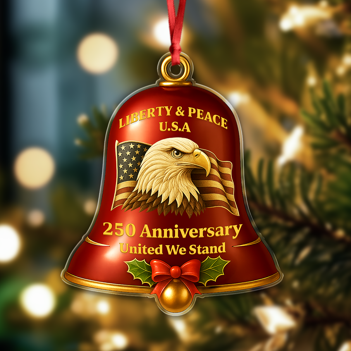 Celebrate United States 250th Anniversary Bell Ornament Decor Gift CH07 899612