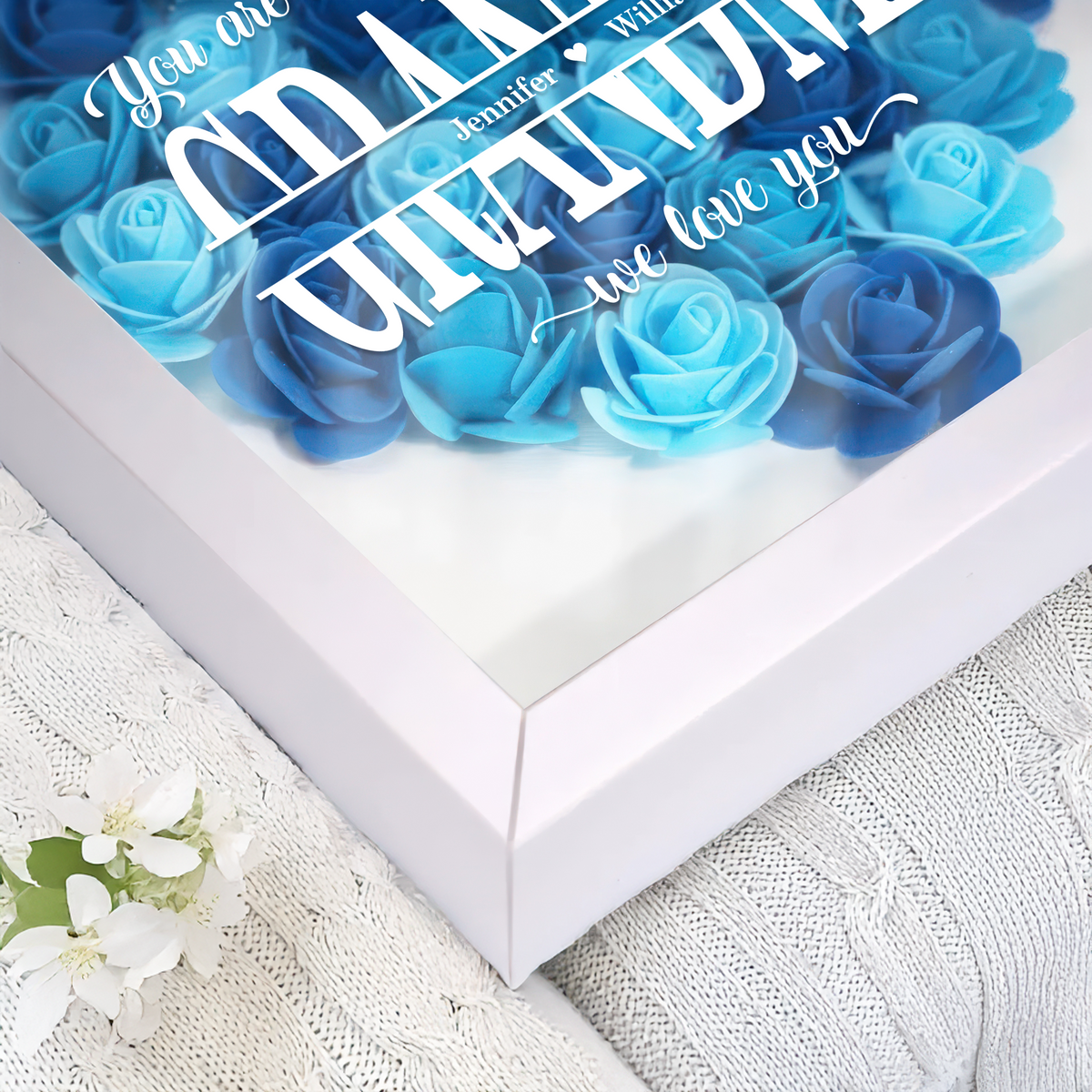 You Are The Heart Of Our Family Personalized Flower Shadow Box Mother's Day Gift HA75 892040