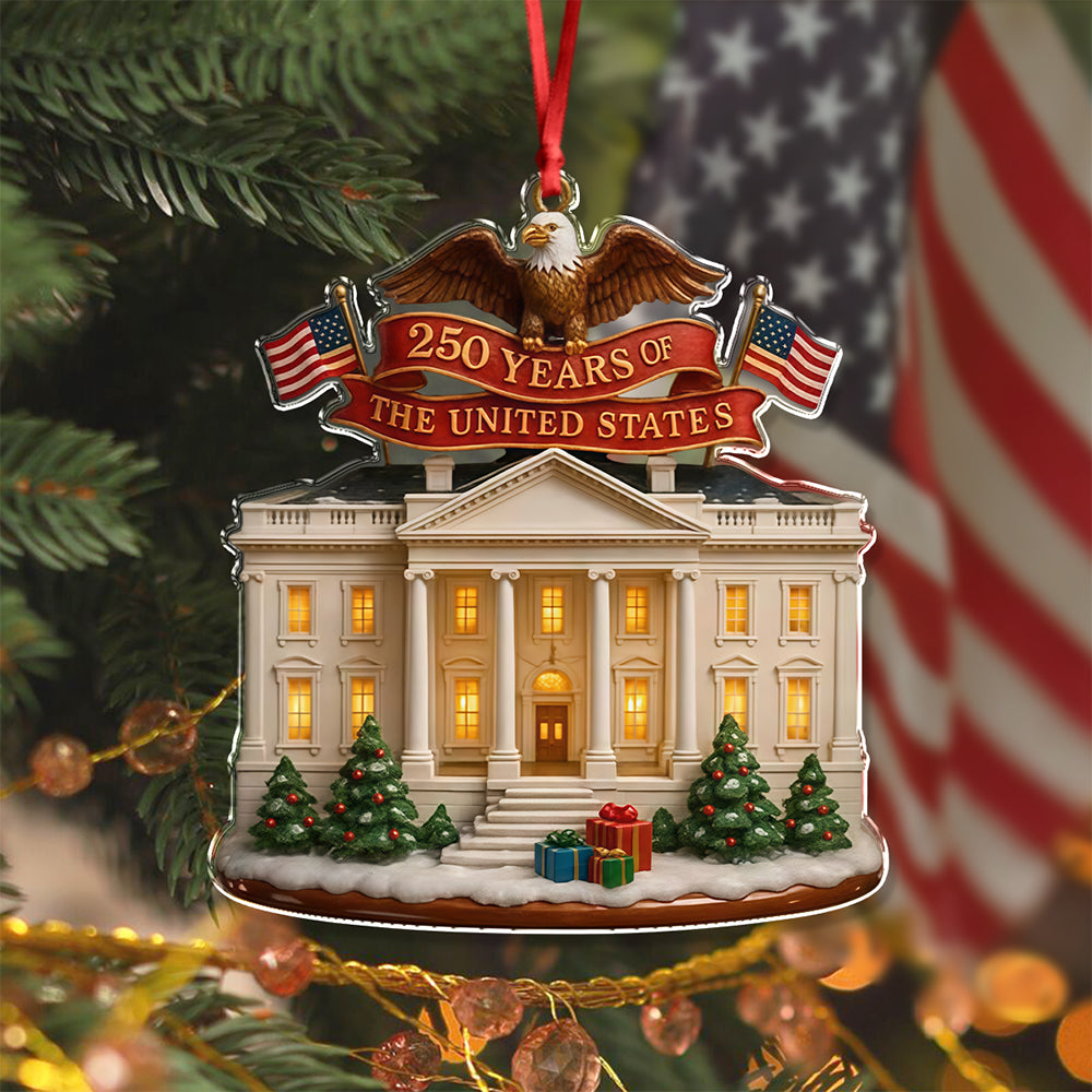 USA 250th Anniversary Acrylic Ornament Patriotic American Bicentennial Decor for Christmas CH07 899236