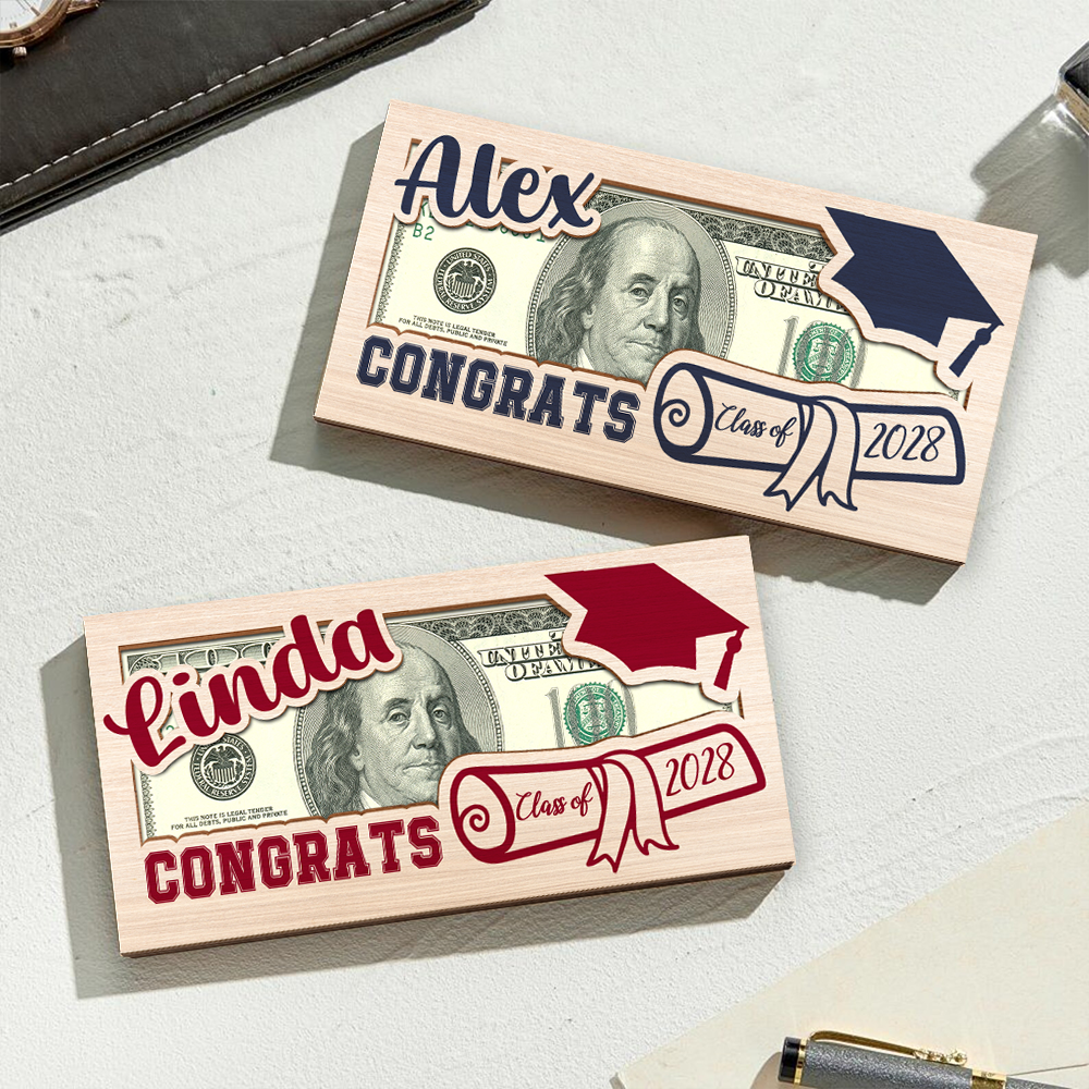 Customized Class Of 2025 Graduation Gifts Wood Money Holder HO82 893566