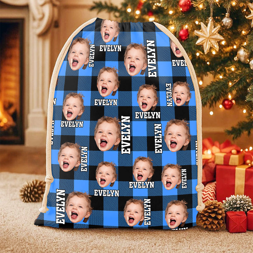 Custom Kid Photo On Christmas Gift Bag TH10 896943