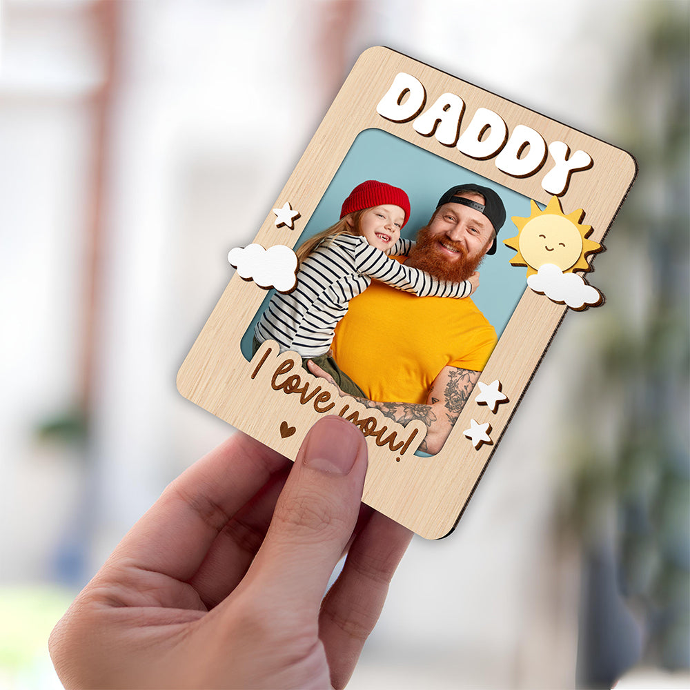 Custom Photo Daddy I Love You Car Visor Father's Day Gift LM32 668959