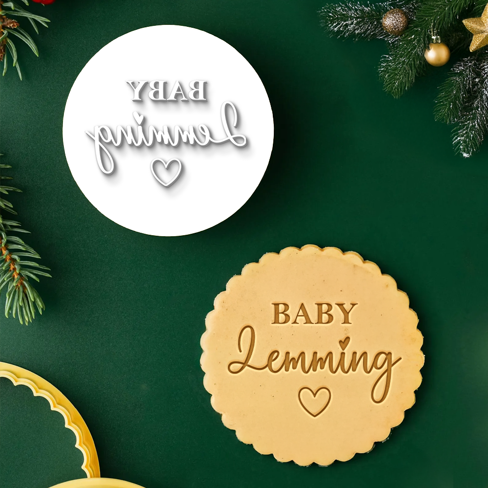 Custom Baby Name Cookie Stamp - Personalized Baking Gift for Baby Shower HO82 903056