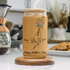 Personalized Floral Hands Mom With Kids Mother's Day Glass Can With Lid LM32 893291
