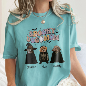 Custom Photo Spooky Dog Mom Comfort Shirt For Halloween TH10 896159