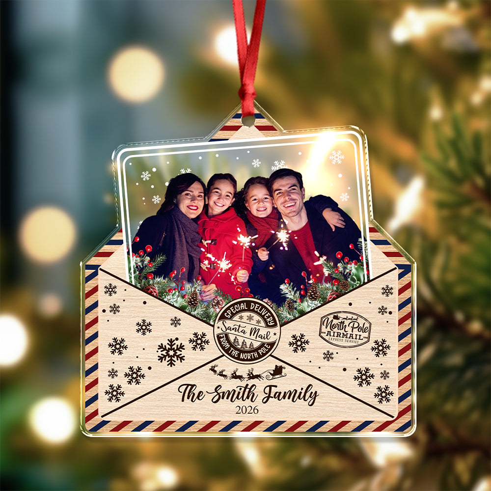 Personalized Family Photo Christmas Acrylic Ornament Holiday Keepsake Gift HA75 921892