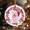 Custom Photo Dog Ceramic Ornament Christmas Gift For Dog Lover HA75 919186