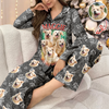 Custom Vintage Bootleg Pet Pajama Set – Personalized Pet Photo Dog Pajamas, Custom Dog Portrait Sleepwear, 90s Retro Lounge Set LM32 897369
