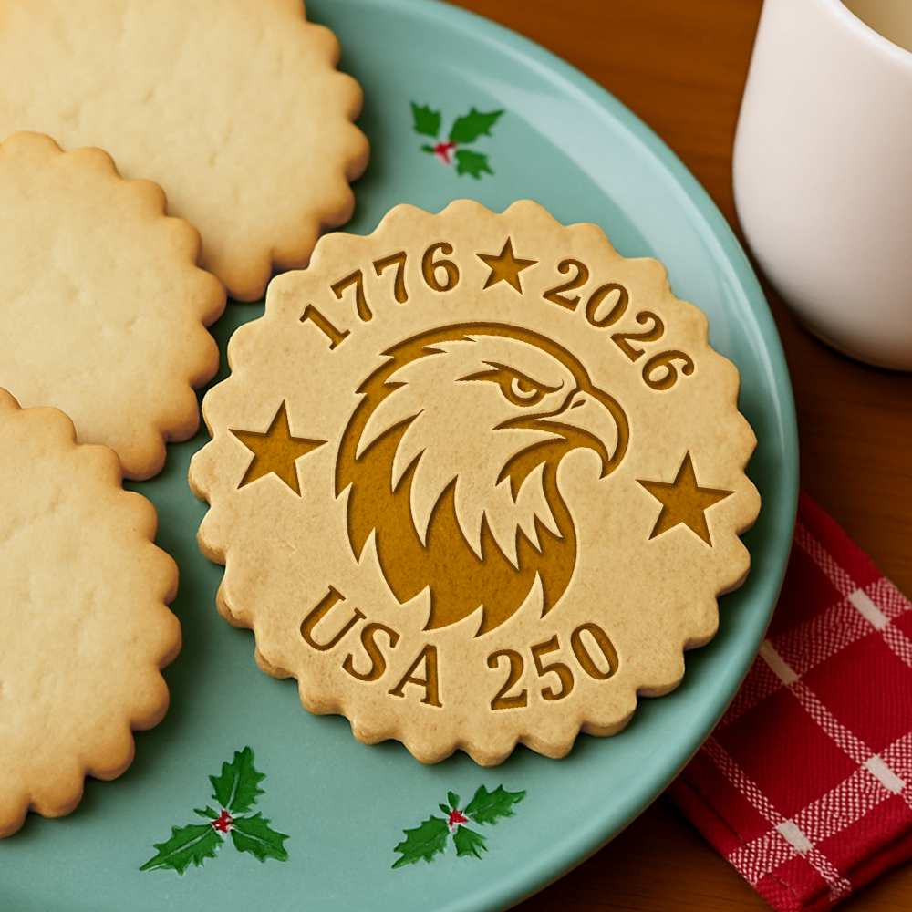 250 Years Of America Anniversary 1776 - 2026 Eagle Cookie Stamp CH07 910630