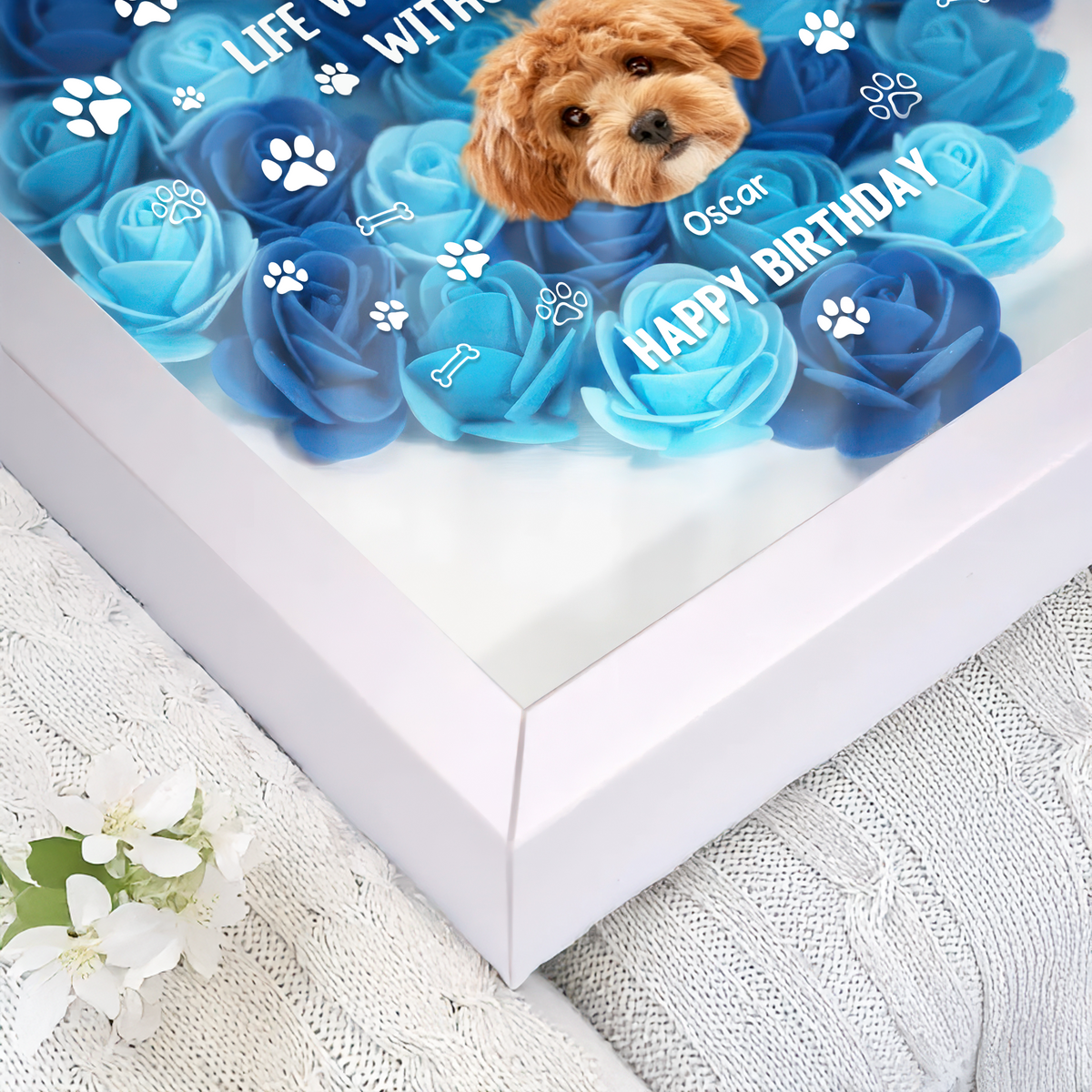 Custom Photo Life Would Be Boring Without Me Dog Cat Flower Shadow Box HA75 892168