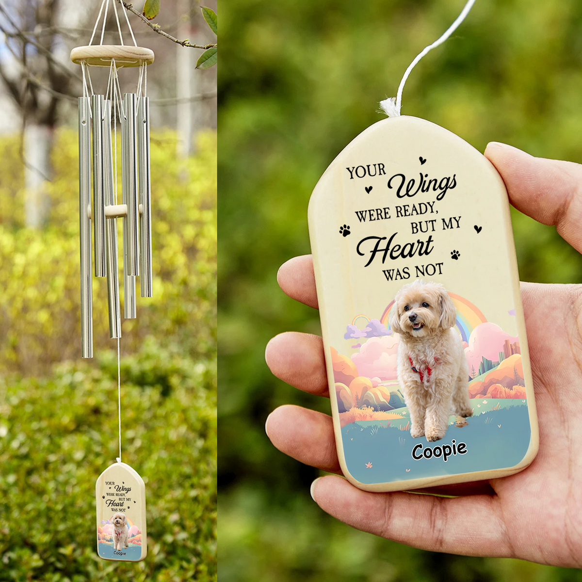 My Heart Was Not Ready Leave You - Personalized Wind Chimes LM32 893951