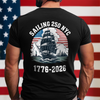 America 250th Anniversary 250 Years NYC USA Back Side Dark Shirt CH07 896736