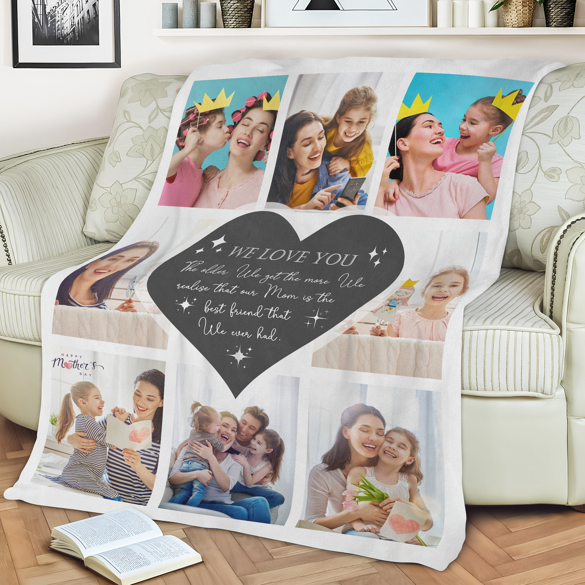 Custom Photo To The World You Are A Mum But To Me You Are The World Blanket Gift For Mother's Day TH10 892571