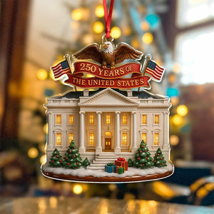 USA 250th Anniversary Acrylic Ornament Patriotic American Bicentennial Decor for Christmas CH07 899236