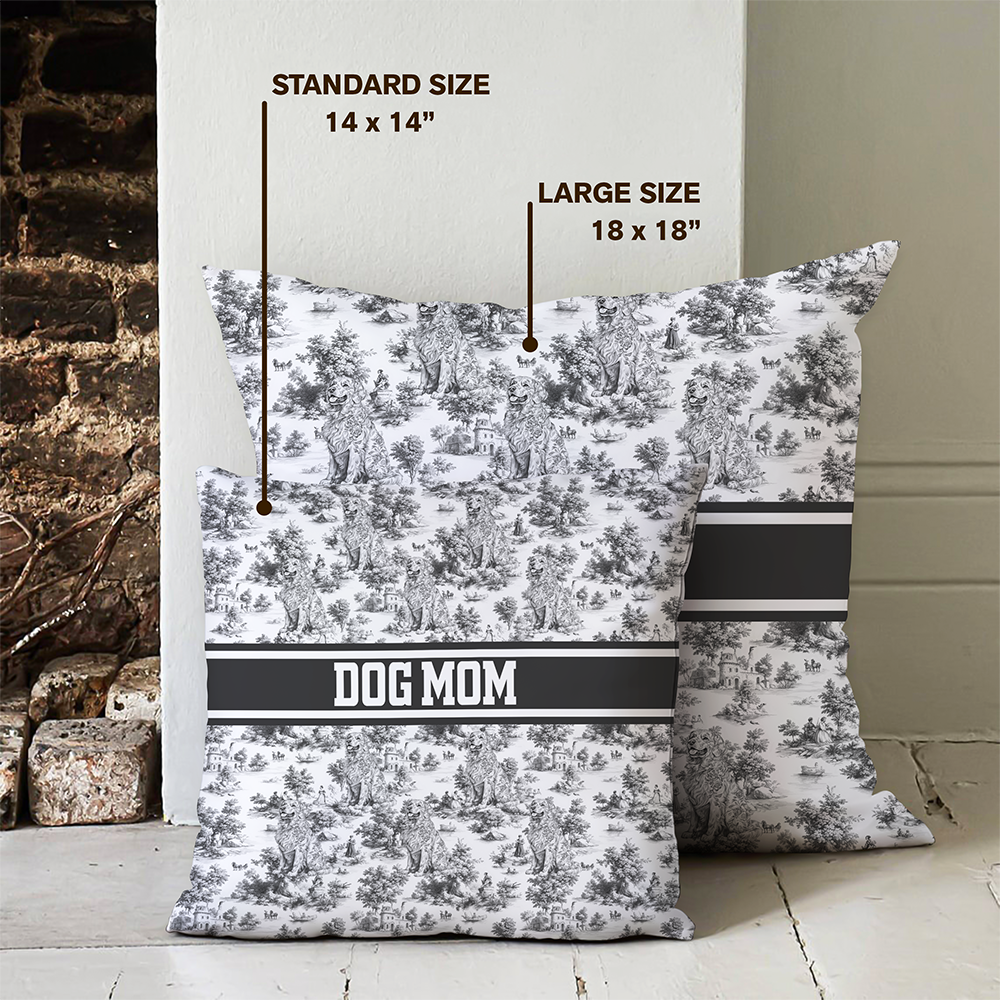 Personalized Dog Toile De Jouy Pillow Gift For Dog Lovers HO82 894198