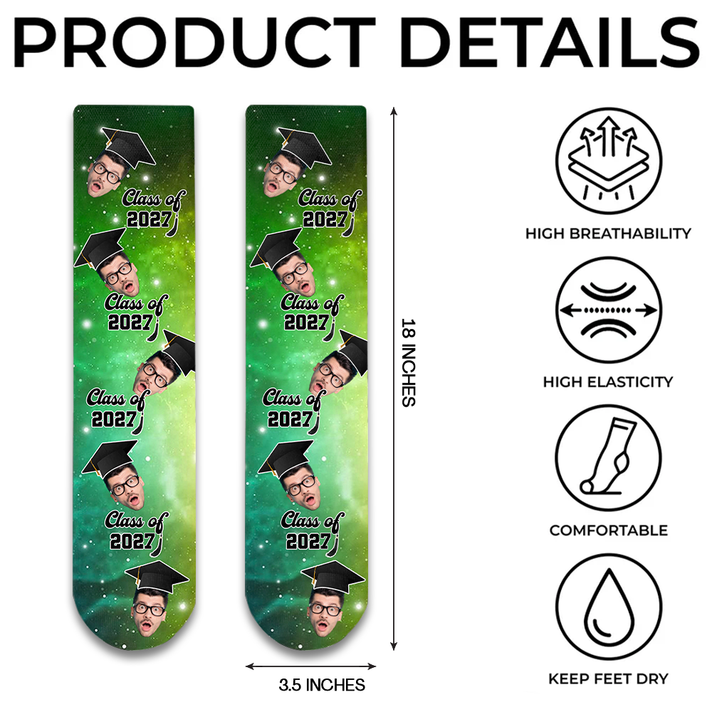 Upload Photo Graduation Socks 891928