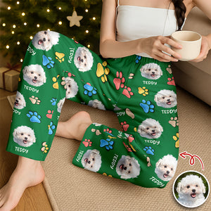 Custom Dog You Left Paw Prints On My Heart 3D Inflated Effect Sweatpants HO82 900378