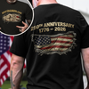 Proud 250th Anniversary Dad Back & Font Shirt Best Dad Ever Dark Shirt CH07 911020