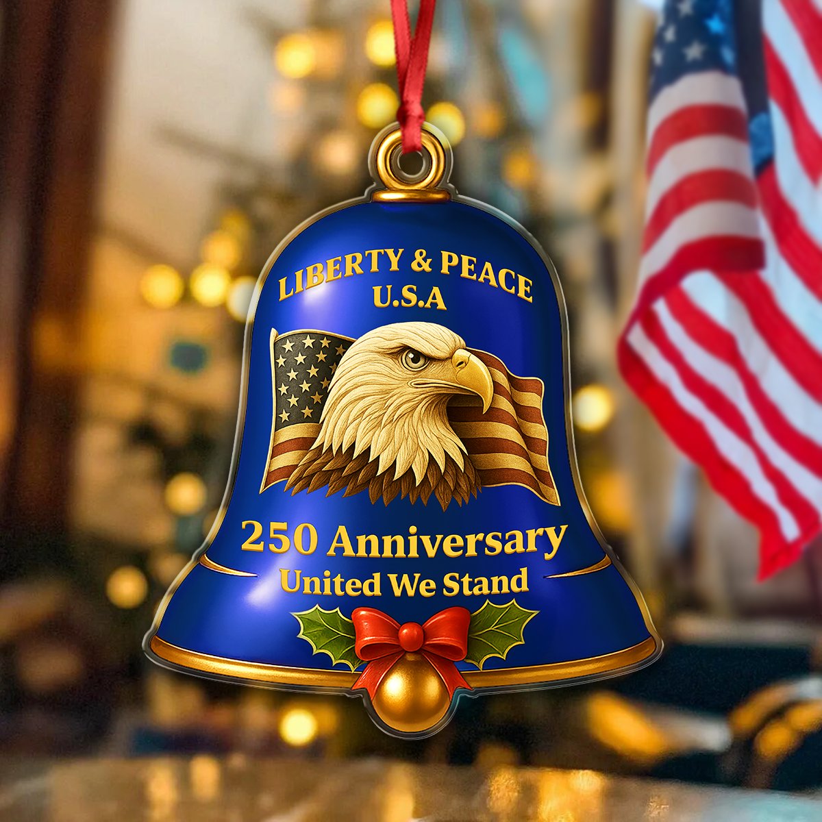 Celebrate United States 250th Anniversary Bell Ornament Decor Gift CH07 899612