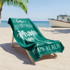 Custom Name Tropical Palm Tree Beach Towel – Personalized Birthday Gift, Summer Vacation Towel LM32 899669