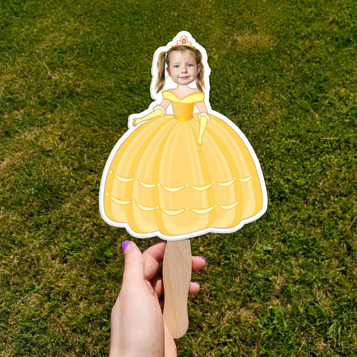 Custom Photo Princess Face Fans Personalised Birthday Gift Party Decor CH07 895438