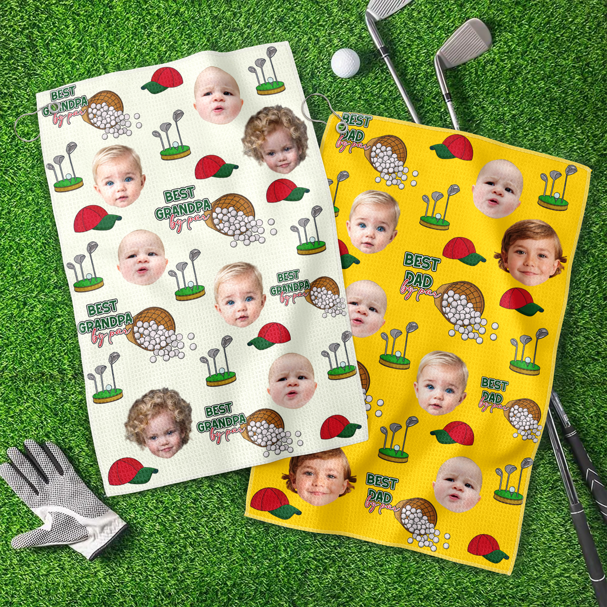 Custom Kid Photo Golf Towel Gift For Dad, Golf Lovers HO82 894176