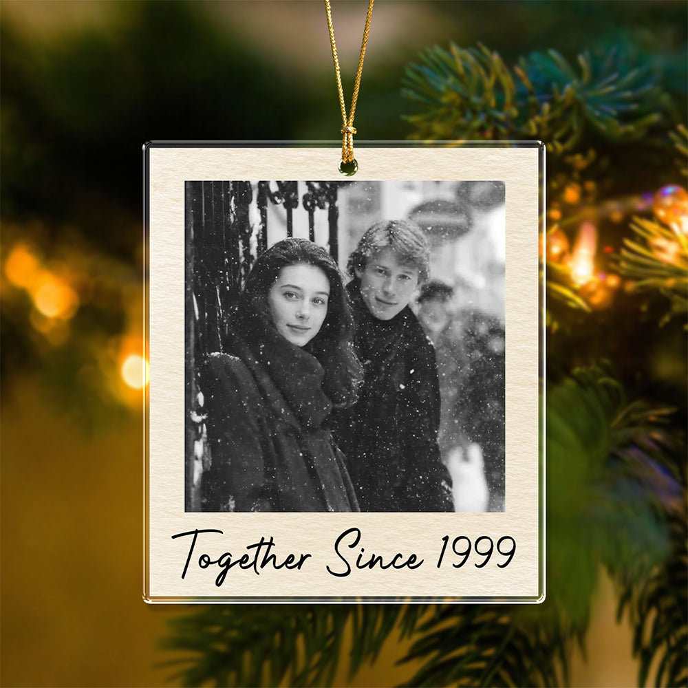 Custom Vintage Polaroid Photo Christmas Personalized Acrylic Ornament HA75 922028