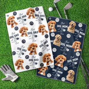 Custom Photo Best Dog Dad/Dog Mom Ever Golf Towel HO82 894262