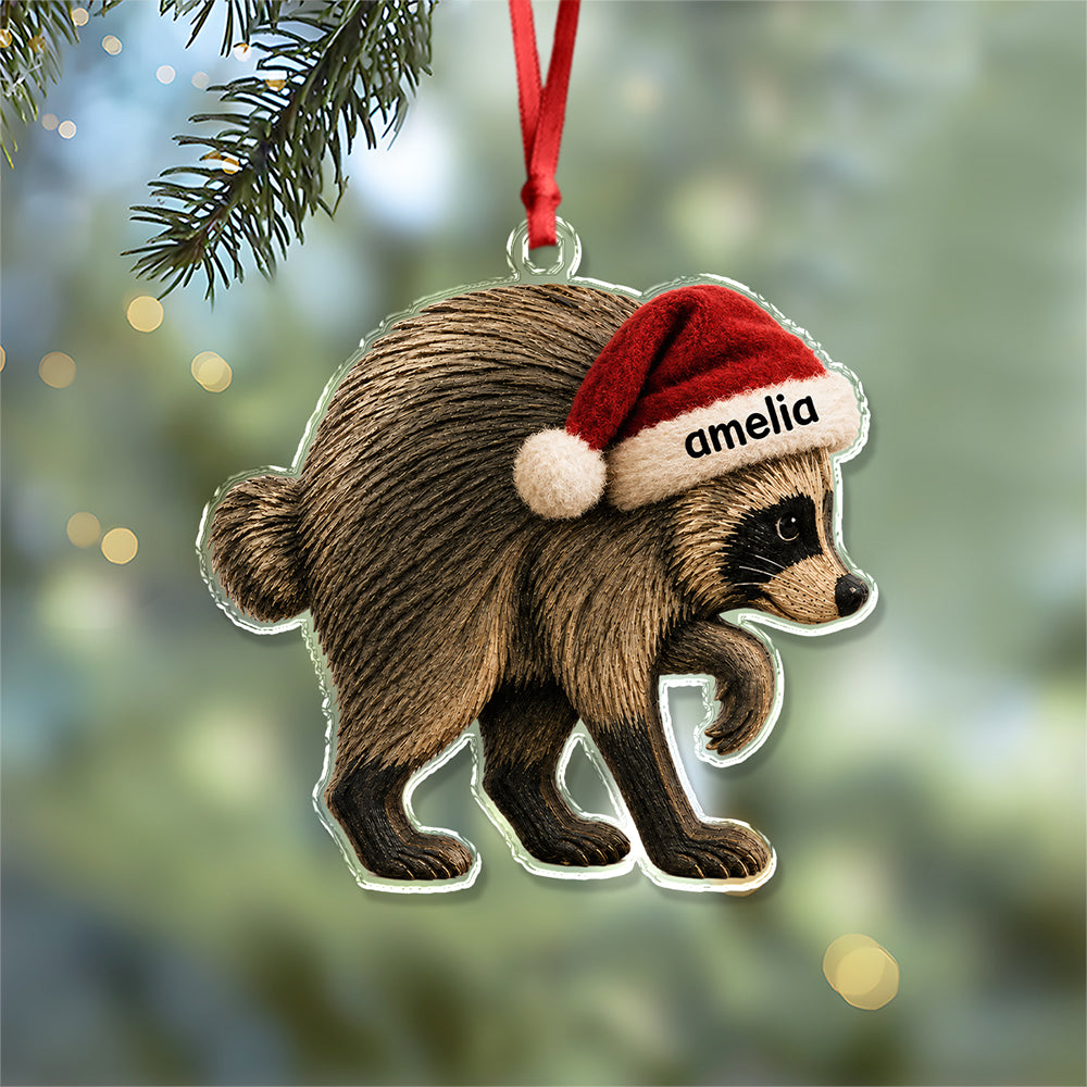 Jimothy Raccoon Acrylic Ornament, Viral Seattle Raccoon Christmas Decor Gift CH07 180236
