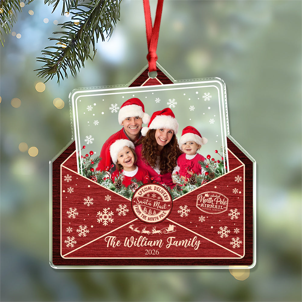 Personalized Family Photo Christmas Acrylic Ornament Holiday Keepsake Gift HA75 921892