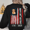 Custom Dog Photo Happy 250 Years Of Freedom Patriot Backside Shirt LM32 895217