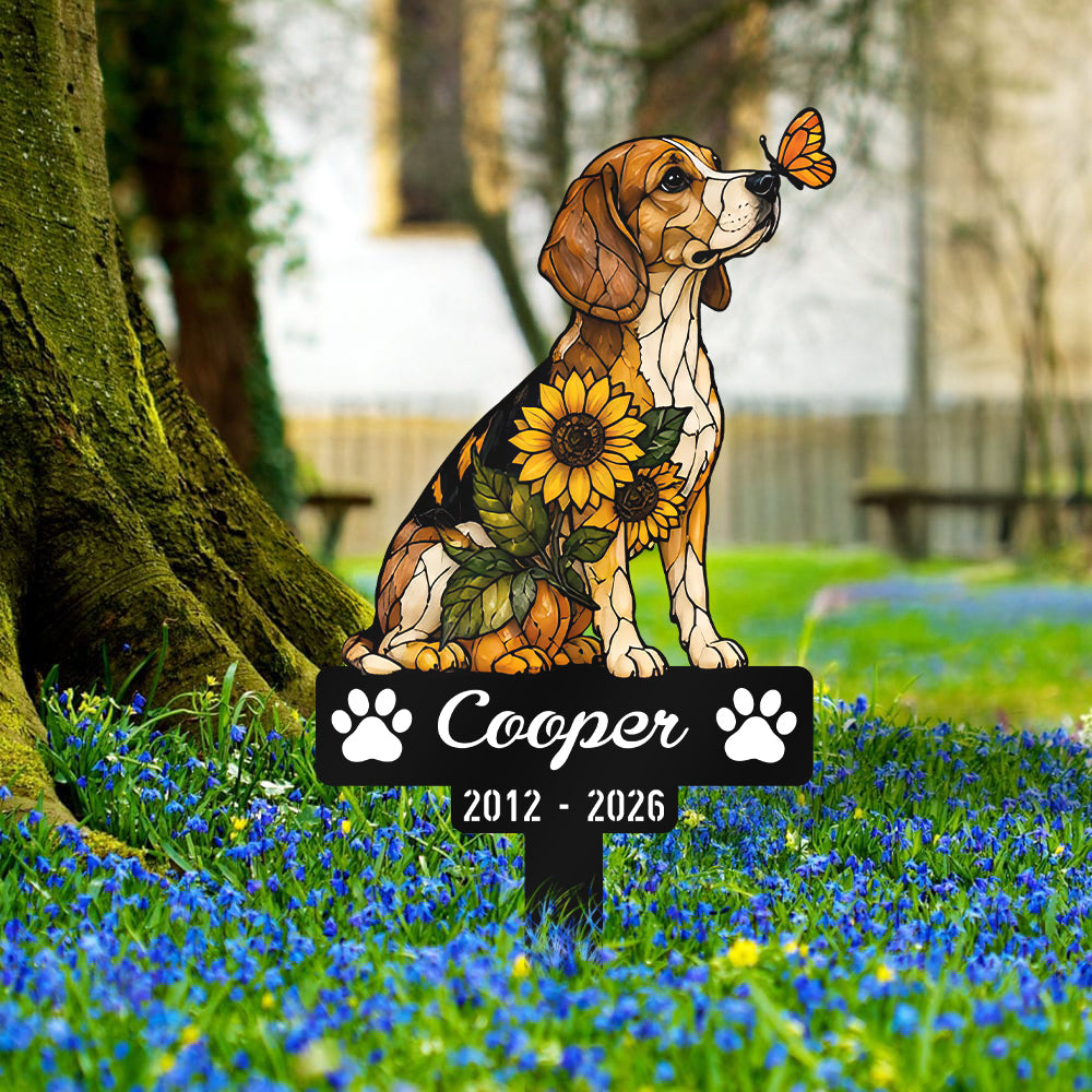 Custom Dog Cat Sunflower Memorial Garden Stake CH07 180198