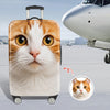 Personalized Dog Cat Photo Luggage Cover, Custom Funny Travel Suitcase Cover, Unique Travel Gift HA75 922082